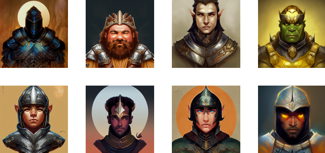 20 Free Paladin Portraits for Dungeons & Dragons and Tabletop RPGs