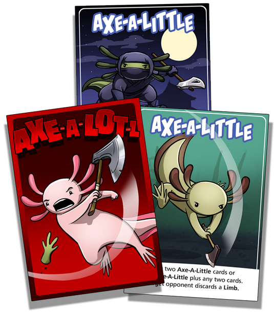 Axe-A-Lot-L Card Game on Kickstarter: Axolotls and Axes Collide!