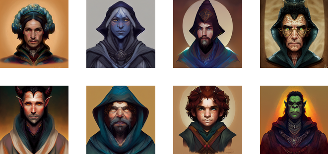 20 Free Sorcerer Portraits for Dungeons & Dragons and Tabletop RPGs